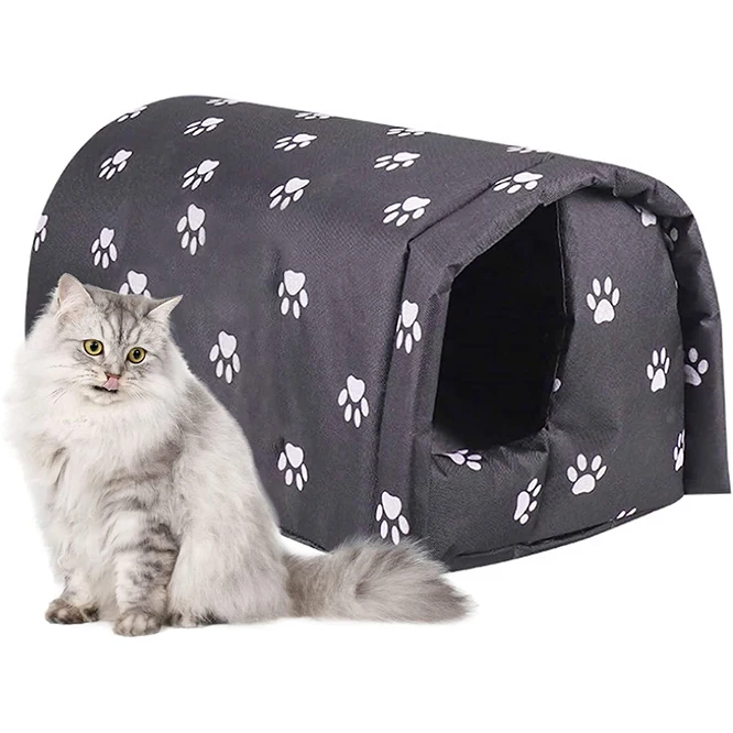 Foldable Soft Puppy Cat Dog Cave Nest Pet Warm Sleeping Bed Luxury Pet Sleeping House Luxury Warm Outdoor Cat Cave Bed House