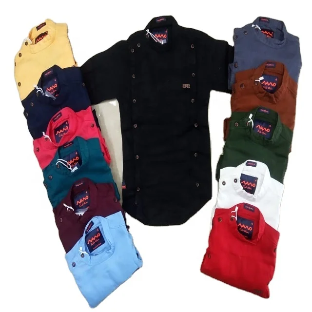 Best Quality New Pattern Pure Cotton Plain Boys Shirts