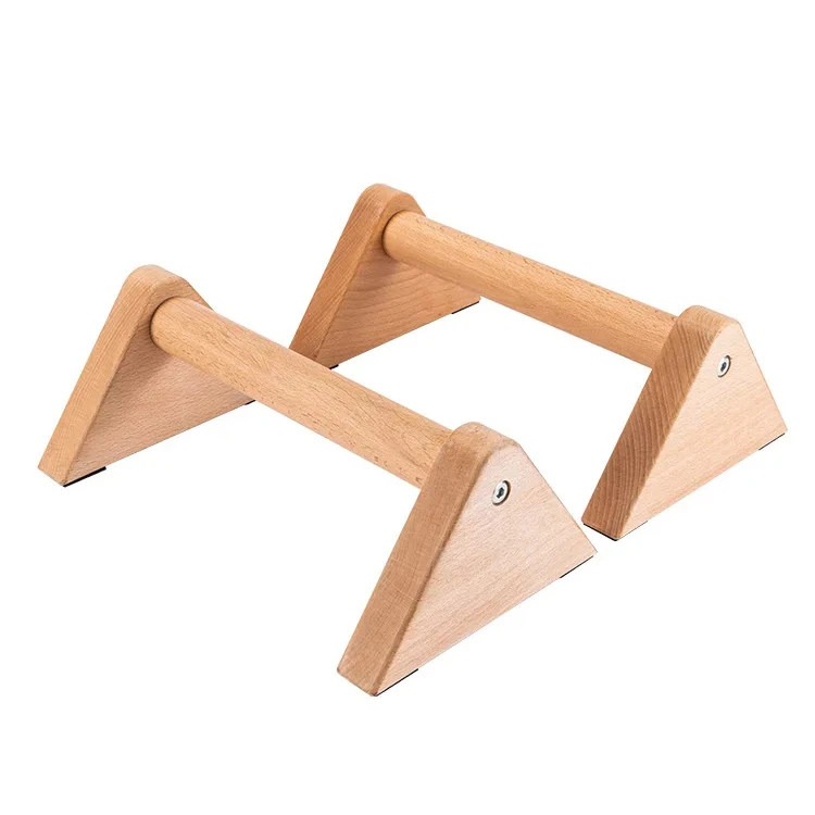 Dip stands Russian push-up stand beech wood street fitness solid wood outdoor handstand Home workout wooden parallettes Bars