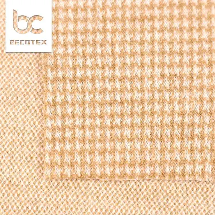 Textile stock lot brocade fabric jacquard yellow plaid stretch spandex tartan fabric for garment