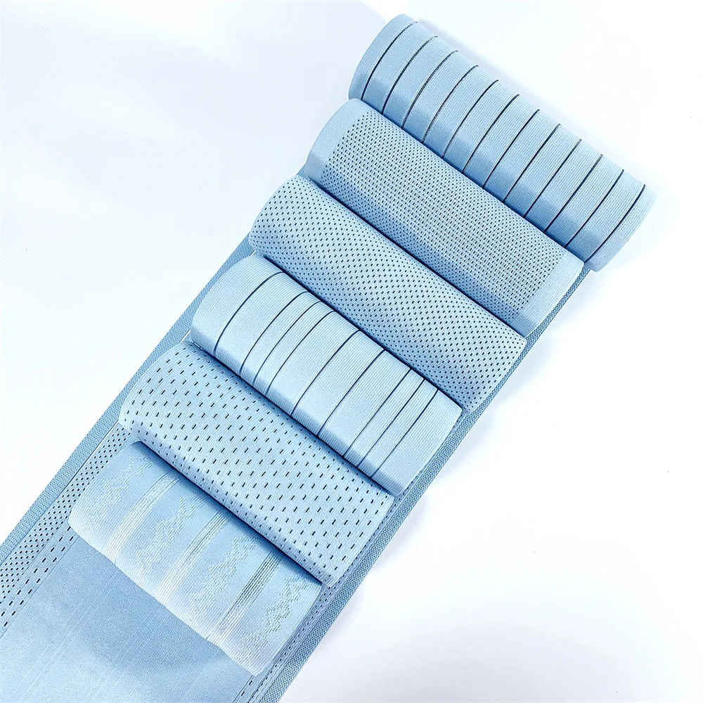 Sustainable woven polyester fabric crochet mesh elastic bandage medical band for wide elastic belly wrap