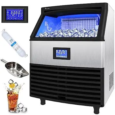 100kg / 24hours Top Sale Factory Fast Cooling Air Cooler Water Flowing High Output Ice Cube Maker Machine for Sales Price