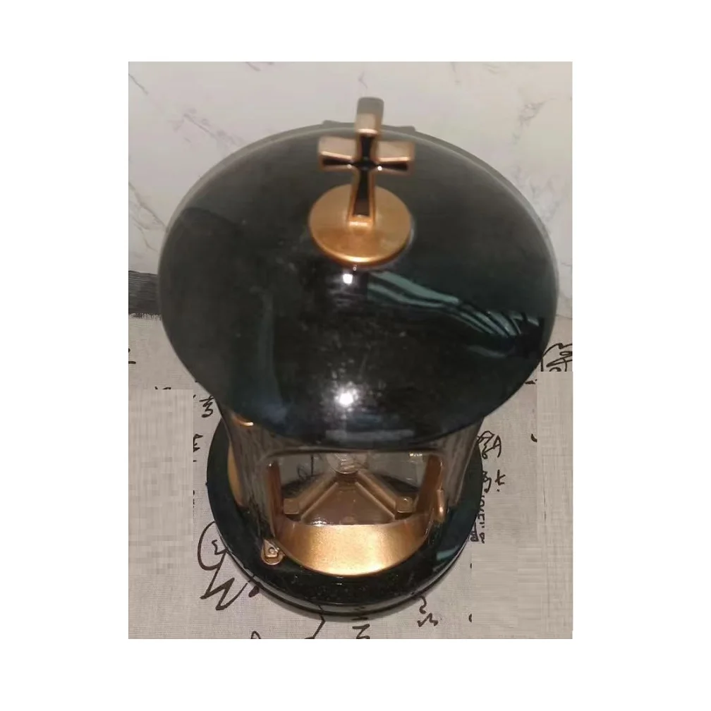 Природный гранит мрамор кладбище надгробие мемориальная могила Свечи Фонари