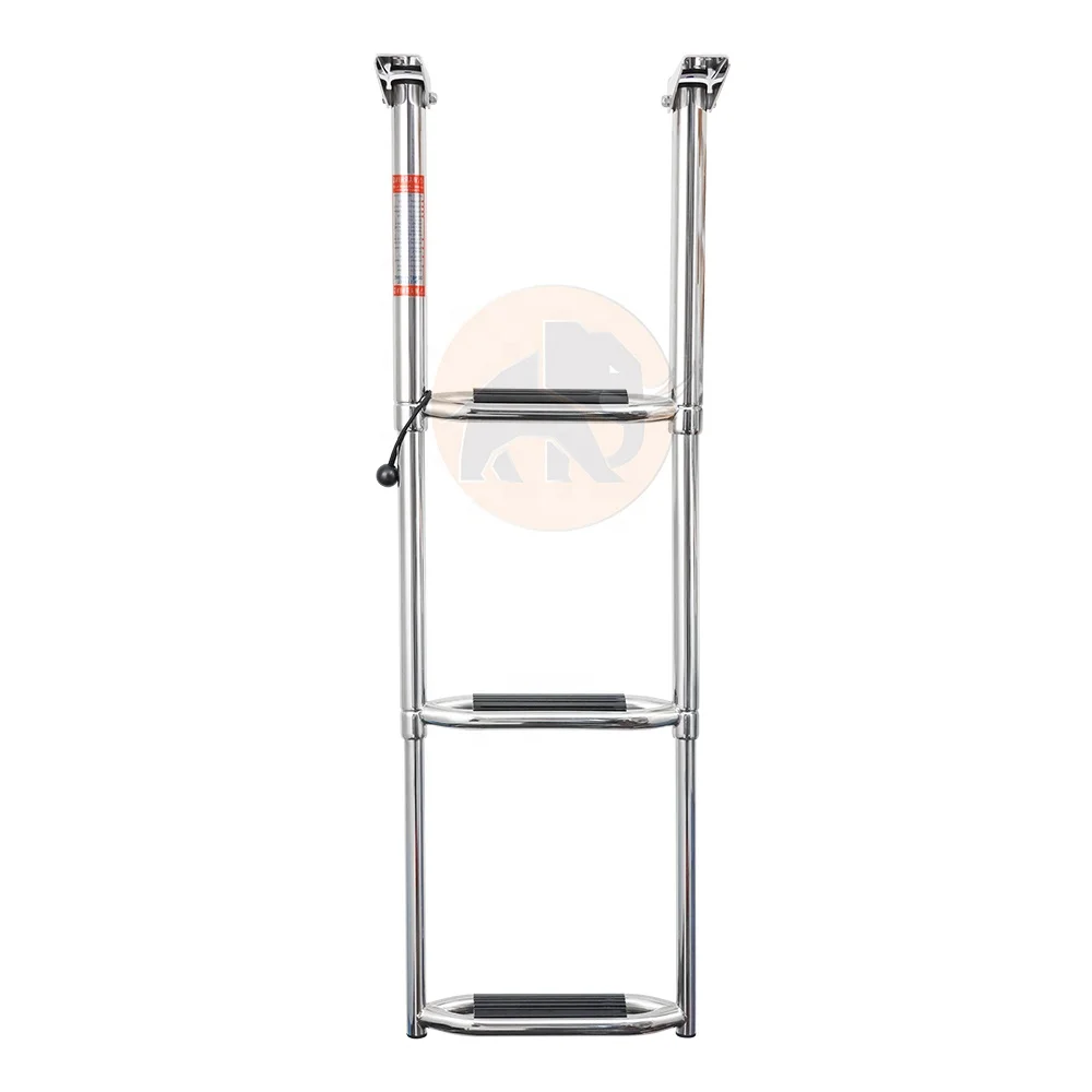Wholesale cheap 316 Stainless Steel Telescoping 3 Step Boat Ladder