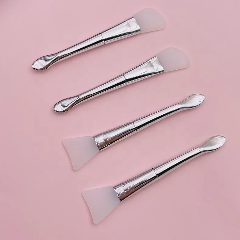 2024 Custom Logo Beauty Makeup Cosmetic Scoop Silicone Mask Face Cream Mixing Spatula Spoon