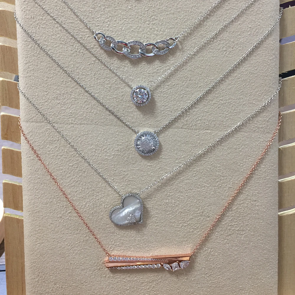Wholesale Trend Fashionable Necklace Made In China Sterling silver Women Gold Necklaces Jewelry