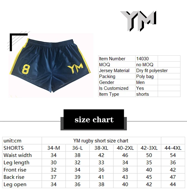 
Sublimation Team Design Your Own Rugby Short Pants Design Your Own Style 