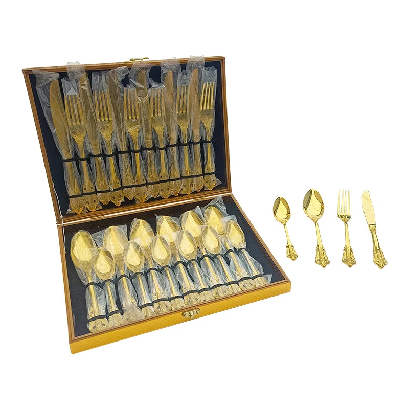 Luxury Royal Wedding Mirror Polish 18/10 Stainless Steel tableware spoons forks knives stainless steel cutlery set