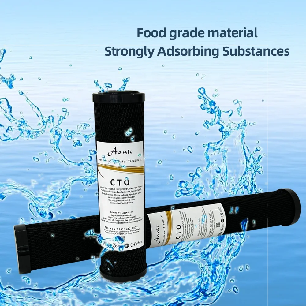 Free sample Custom CTO Compressed Activated Carbon Rod Pure Water Machine Front Filter Cartridge