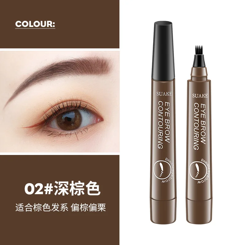 MB01A Suake micro blading liquid 3d eyebrow contouring pen 2023 liquid 4 twig claw tip waterproof eyeliner eyebrow trimmer pen