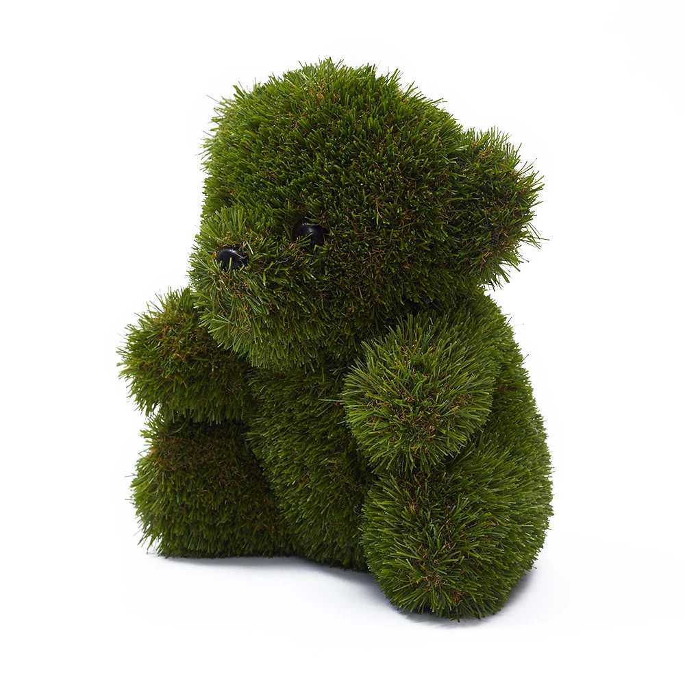 Artificial green grass plastic various kinds animals artificial topiary grass animal statues