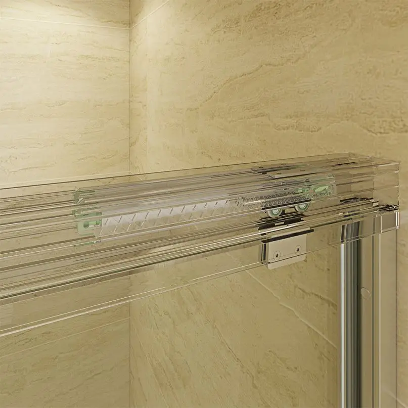 Frameless Tub Sliding Glass Rotating Hinge Shower Door