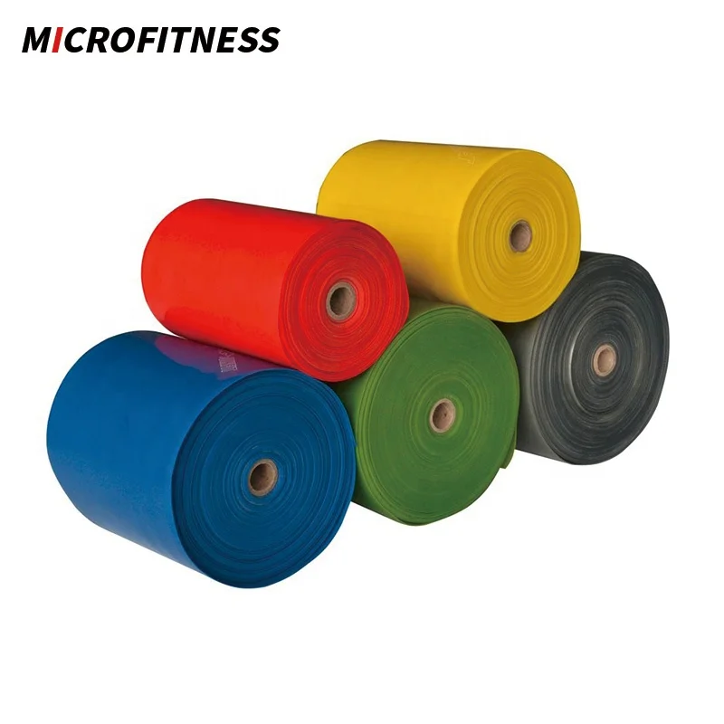 Latex Resistance Customized Theraband Roll With Logo Printing