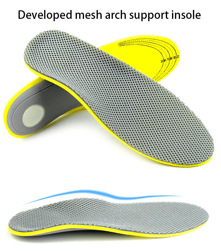 Comfort PU Polyurethane Sport shoe Insoles For Men Women Arch Supports Best Cushion Insole Foot