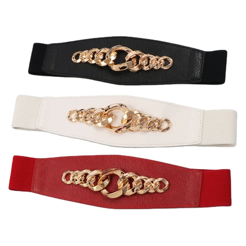 Women's Wide Elastic Vintage Dress Belt Fashion All-Purpose Elastic Waist Belt