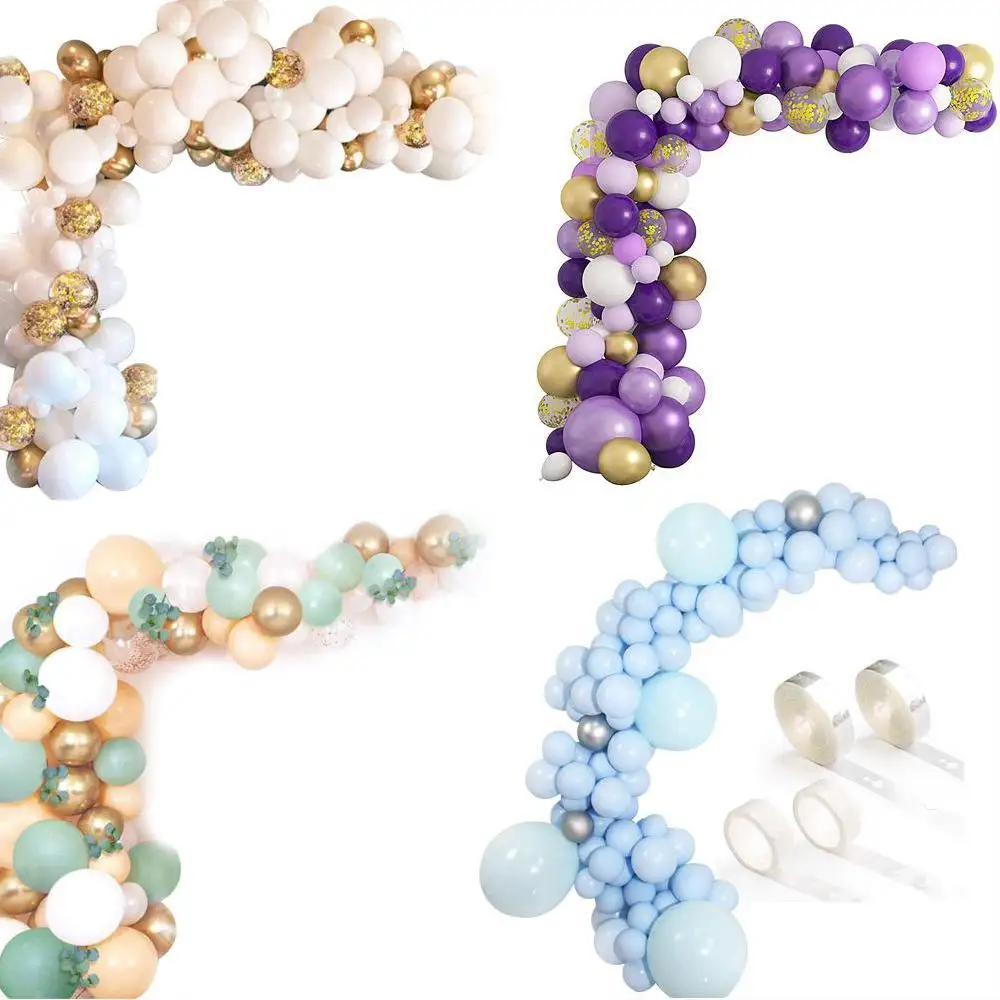 Gold Black White Pink Purple Blue Peach and Grey Latex Baloon Garland Party Decoration Ballon Balloon Arch Kit Set