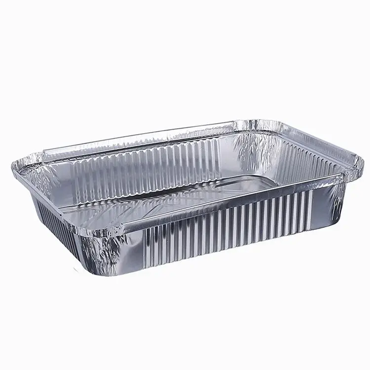1000pic/ctn 630ml work home packing fast food disposable foil bbq grill pan half size medium aluminum