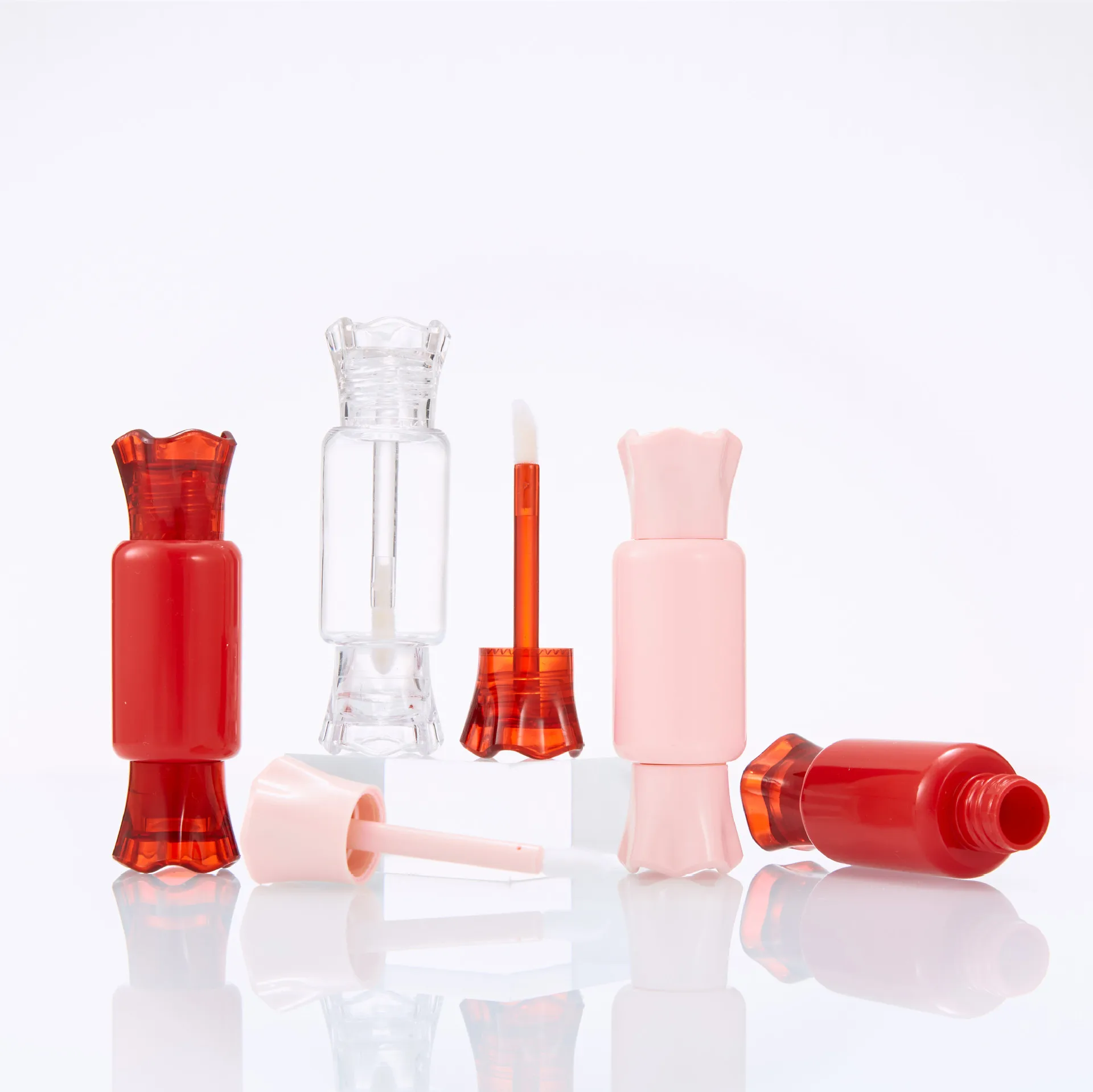 new best pink empty mini cute design 8ml candy shaped lipgloss tubes small packaging luxury Cosmetic Container