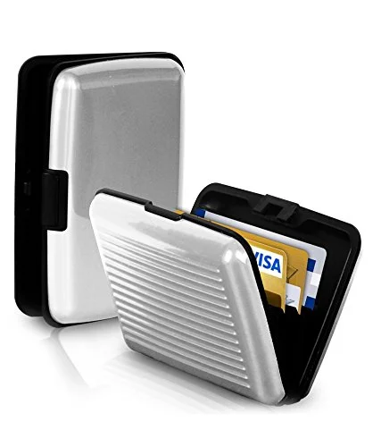Wholesale Anti theft RFID blocking aluma card holder case Aluminum printed card protector wallet