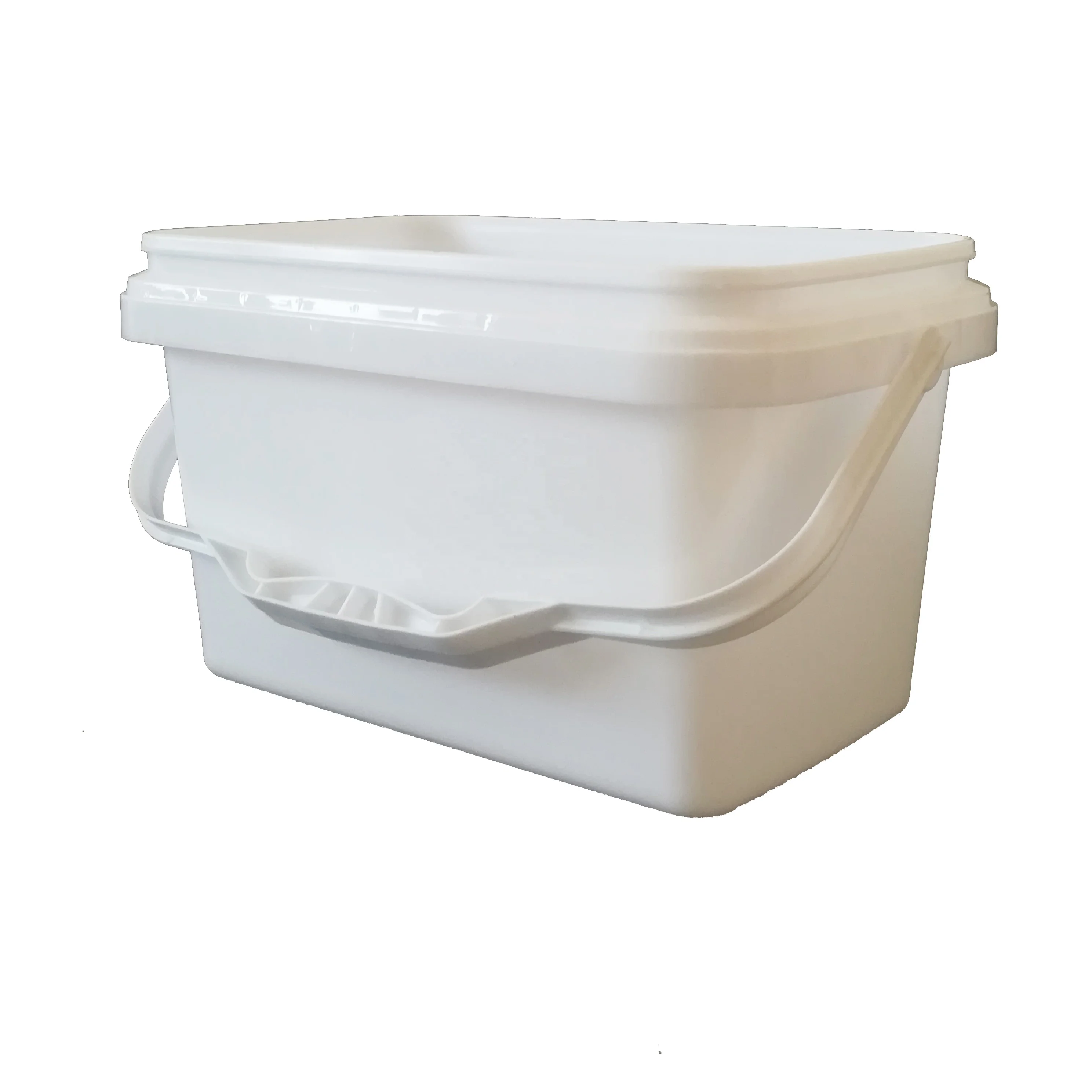 
1.5L 2L 3L 5L 10L 20L 25L Food Grade Square Plastic Buckets With Lids 10L White Rectangle Plastic Buckets With Lid 