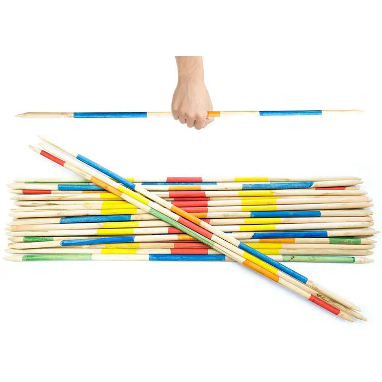 Classic bamboo mikado Pick-Up Sticks Game Sticks Store in Wooden Box for kids plying brain game