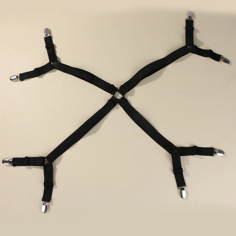 Custom labels 4sides amazon 2022 adjustable elastic bed scrunchie sheet holder straps for twins king bed