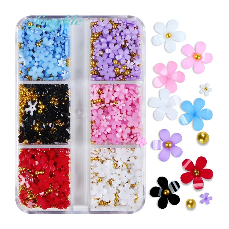 Wholesale resin flower nail art decoration nail accessories