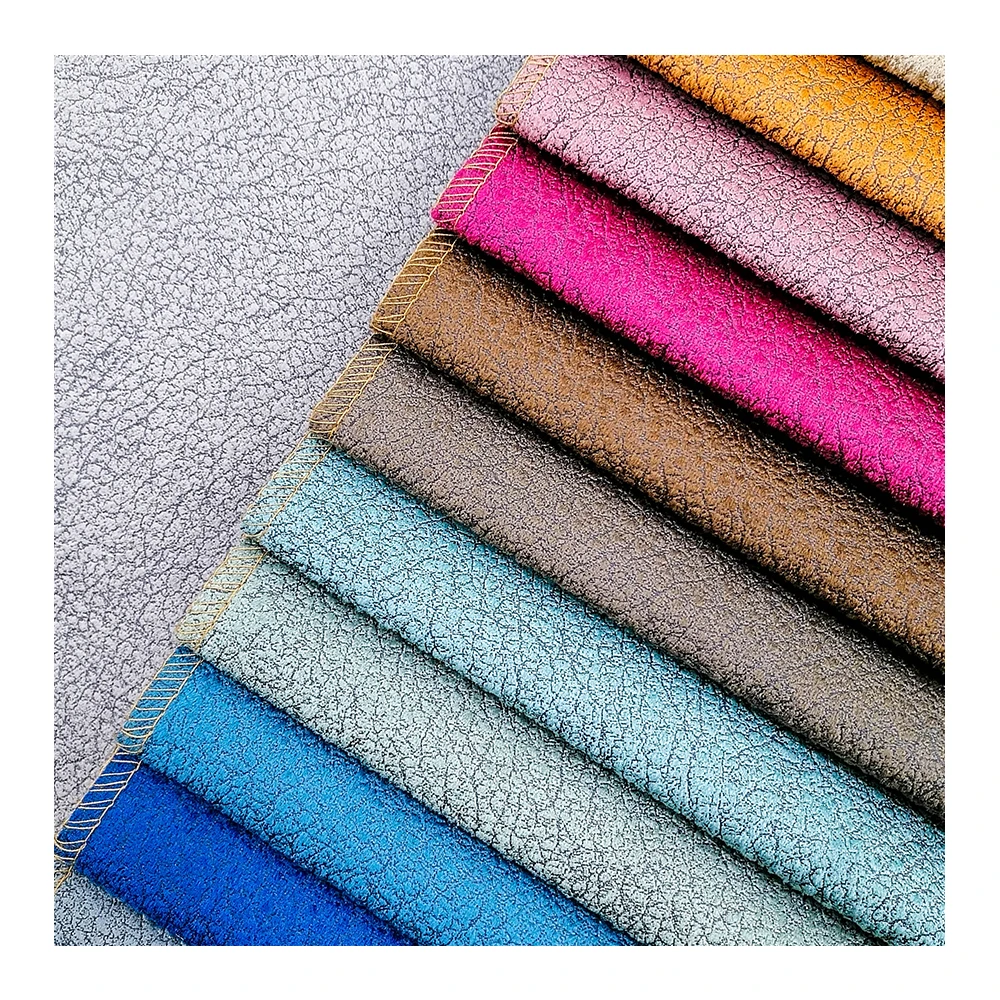 velvet material curtains fabric Glue Emboss Knitting Dyed Holland Velvet Plain 100%Polyester Sofa Fabric