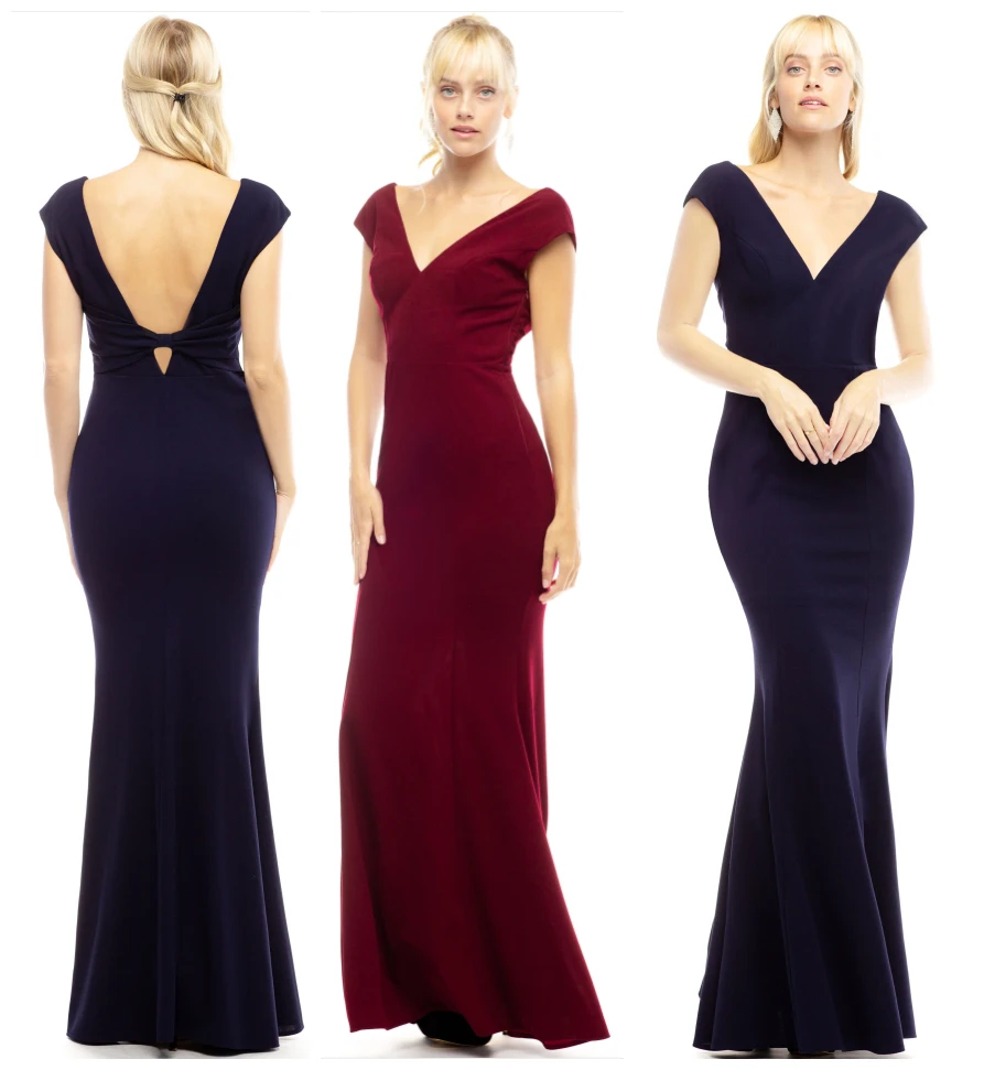 
OEM ODM cutty sleeve V-Neck Knitted Bodycon elegant classic prom gowns dresses 2021 evening 