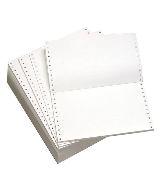 4ply white Continuous Computer Forms Carbonless Paper 1/2/3/4plys 9 .5'x5.5'/11'