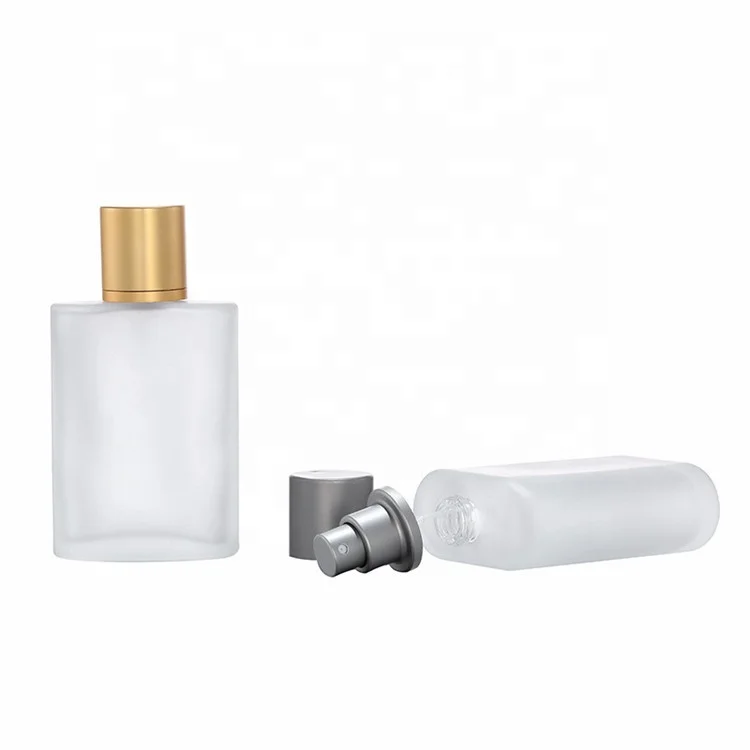 Manufacturer Wholesale Luxury Refillable Custom Cap 30ml 50ml 100ml frosted Spray Empty Glass Perfume Bottles