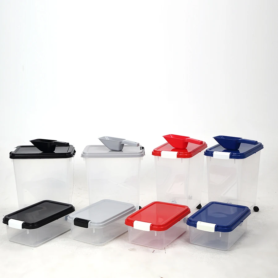 Plastic Dog Cat Food Storage Container Plastic Box Container For Dog Food Treats