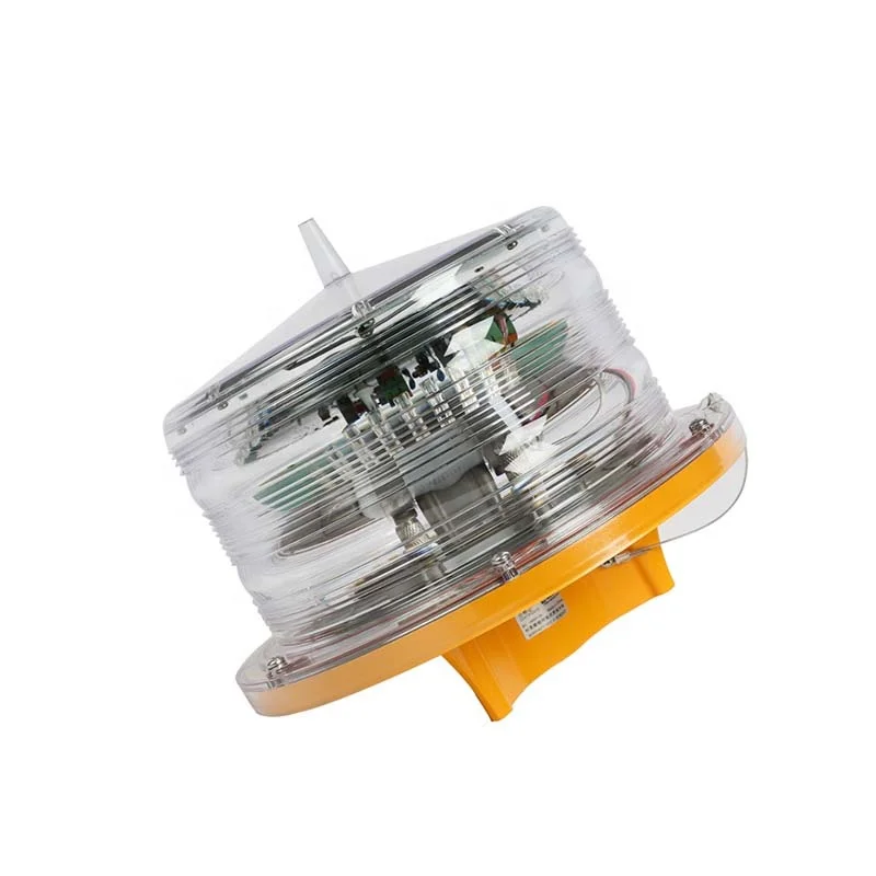 Aluminium Ni-mh Solar Energy NANHUA LT810A  Red Led Tower Obstruction Beacon Warning Light for Transmission Tower