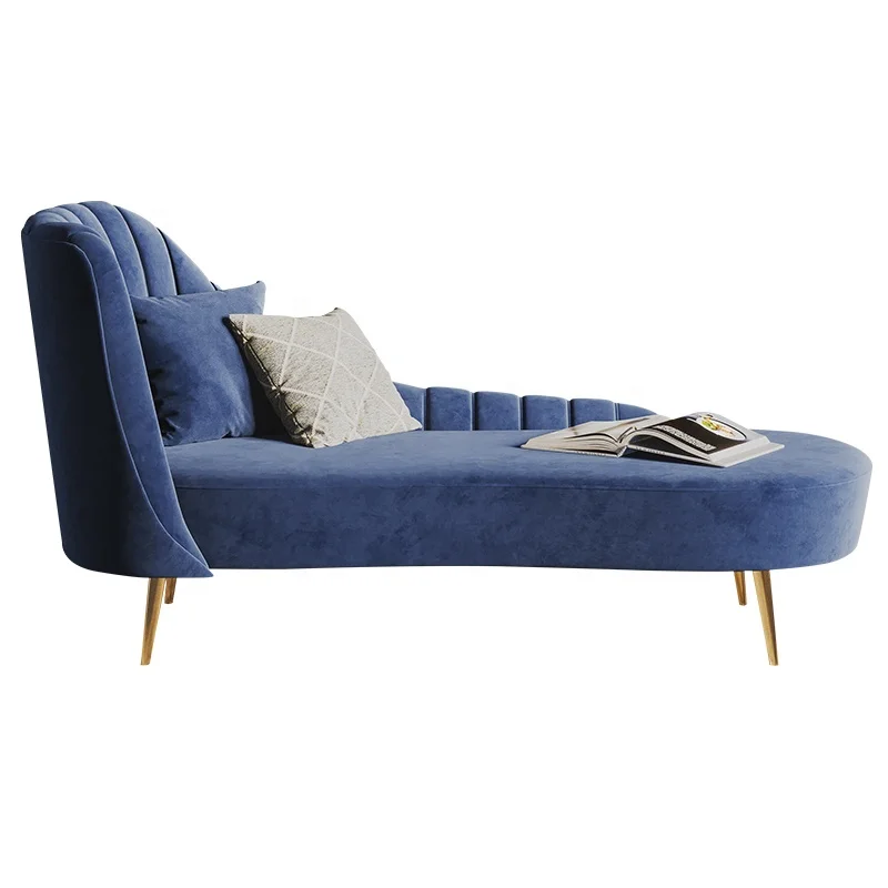 Мебель для спальни в современном стиле шезлонг красивый бархатный чехол из нержавеющей стали опциональный Набор цветных диванов