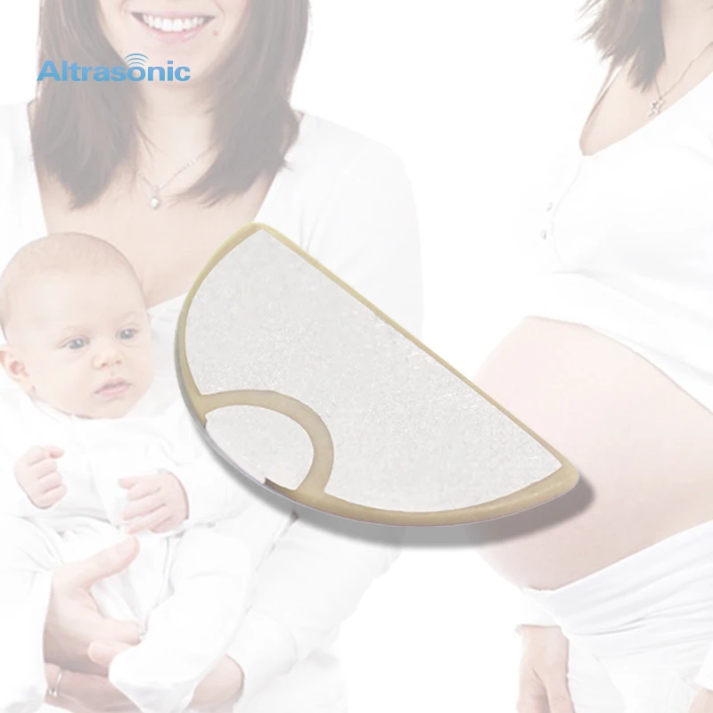 Diameter 25Mm 2.5Mhz Half Moon Piezo Ceramic Element Piezoelectric Crystals For Fetal Doppler Heartbeat Baby Monitor