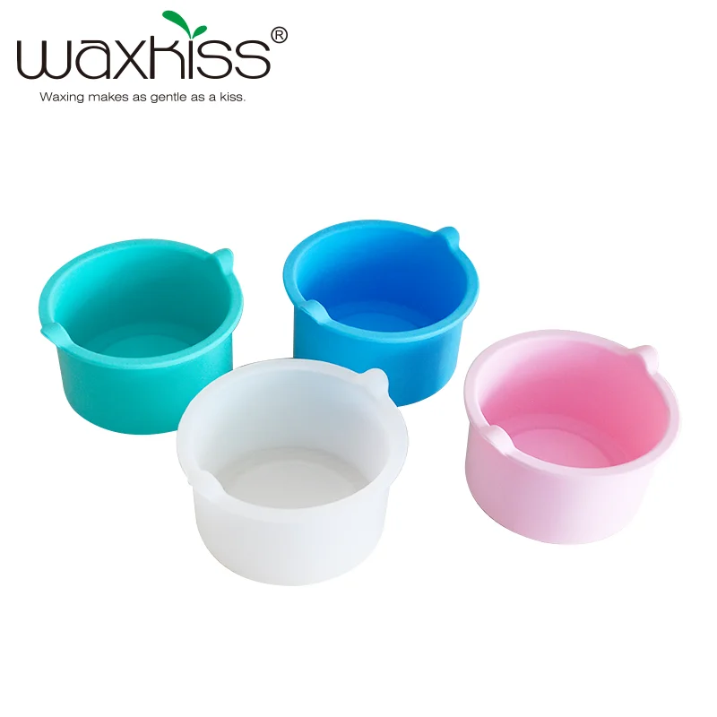 Factory Supply 500ml Mini Portable Silicone Pot Hair Removal  Heat-Resisting Silicone Bowls Wax Warmer Replacement Pot