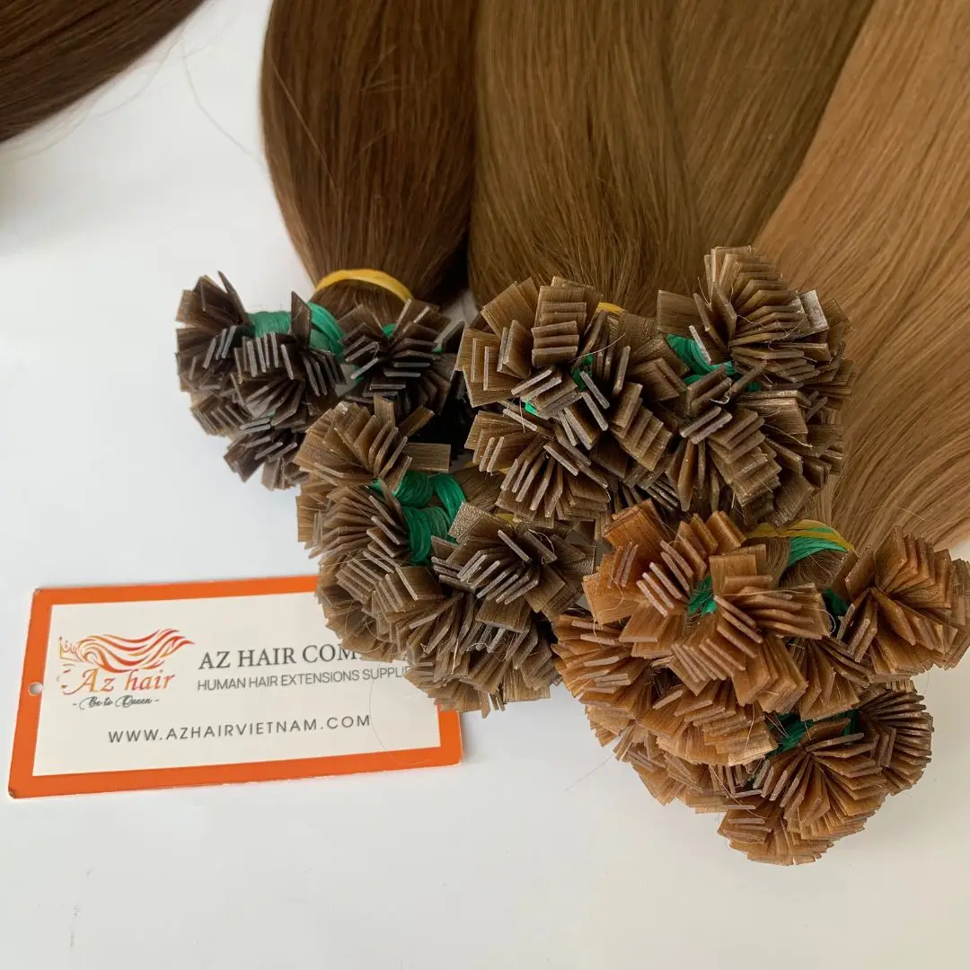 Various Color Flat Tip Human Hair Extensions Best Quality Hair Extensions Supplier Vietnam Hot Sale Keratin Hair Wholesale Price