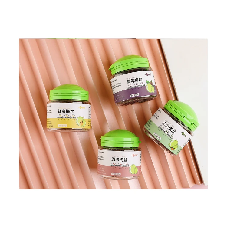 Factory Hot Sale OEM Private Label Original Honey Perilla Tangerine peel Prune Fruity Straw Sour Belt Plum Laces Plum Candy