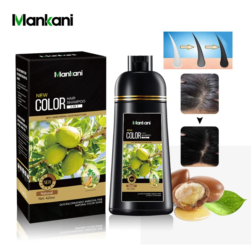 OEM halal brown dye hair color shampoo mankani instant natural black hair color