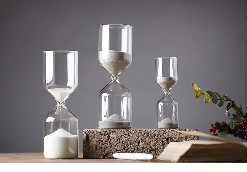 Hourglass timer Various models hourglass cylindrical white sand hourglass sand timers with white sand