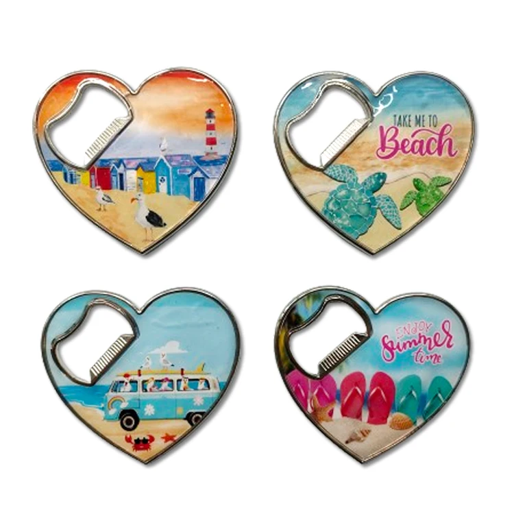 Custom design logo tourist souvenir metal magnetic beer opener bicycle bottle opener