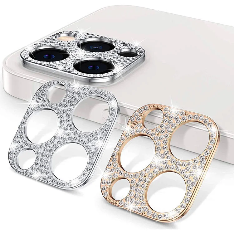 
 Роскошное алмазное 3D закаленное стекло для защиты экрана камеры для iPhone 11 12 Pro Max Защита объектива  