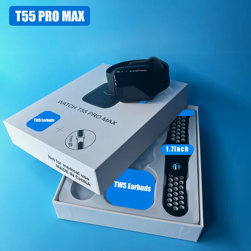 T55Promax Smart Watch Reloj Inteligente Watch T55 Pro Max 2 In 1