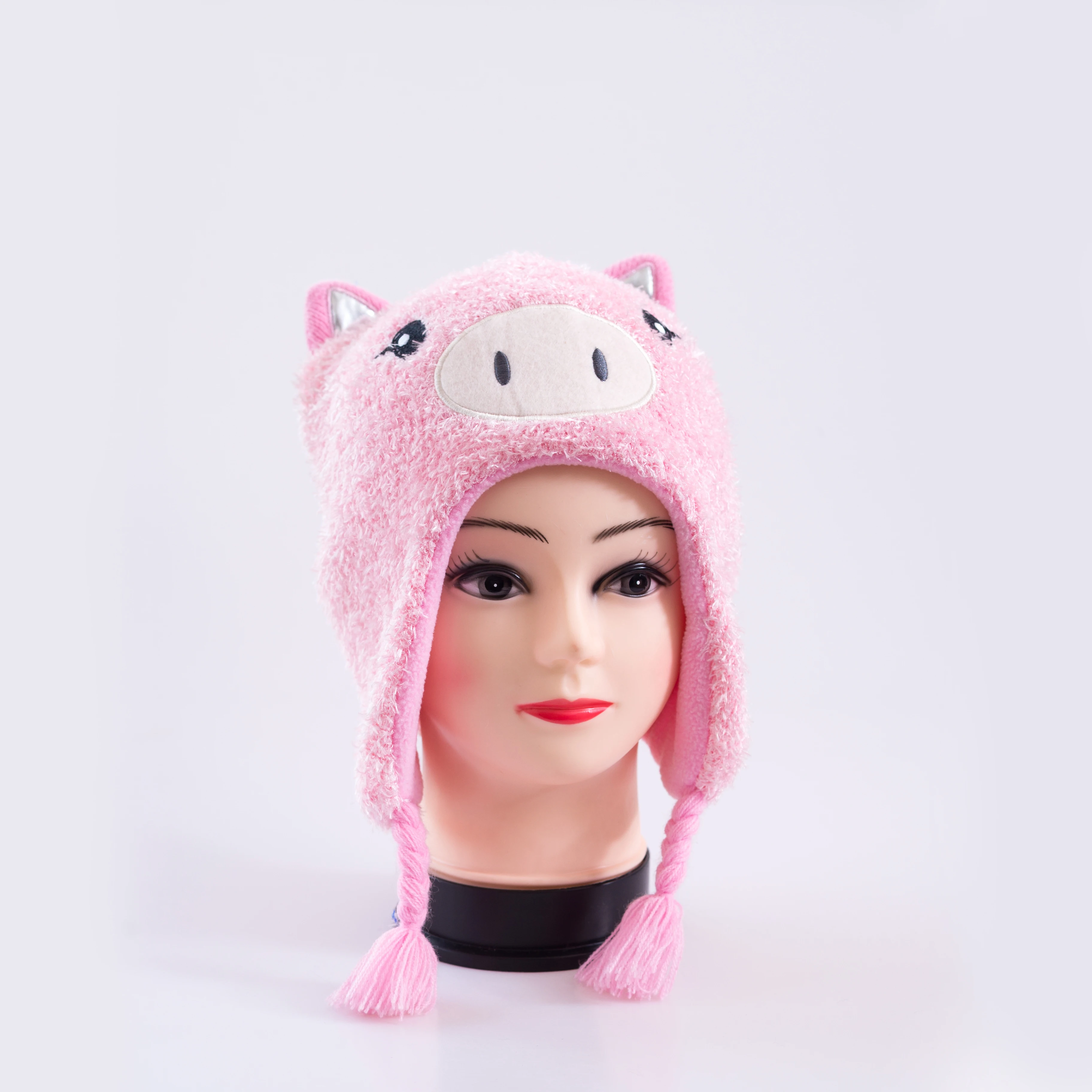 
China manufacture unisex baby winter ear protection bennie warm knitted beanies wholesales custom low moq hats 