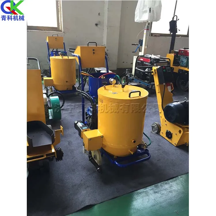 Road repair road small asphalt filling mechanical heating type 60 liter hand push trailer filling machine