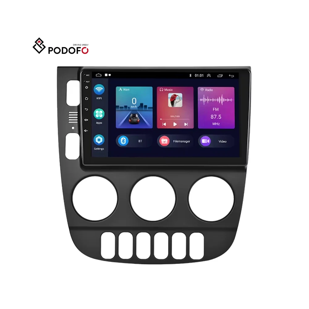 Podofo Android Car Radio 1+32/2+64GB 9 Inch For Mercedes Benz ML320 2003-2005 Car Stereo Carplay Android Auto BT GPS WiFi RDS
