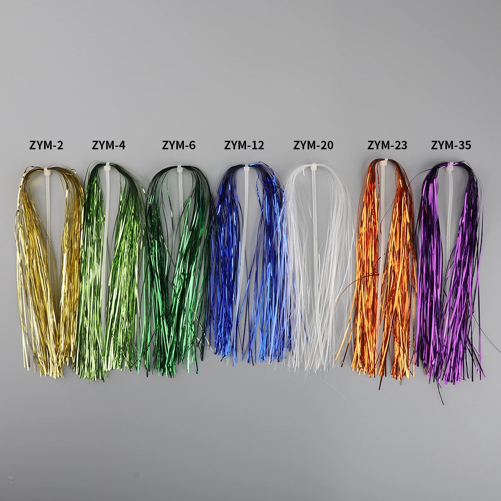 SUPERIORFISHINGWholesale UV Pearl Flashabou Tinsel Fly Tying String Jig Hook Lure Making Fishing Material Lure Hair