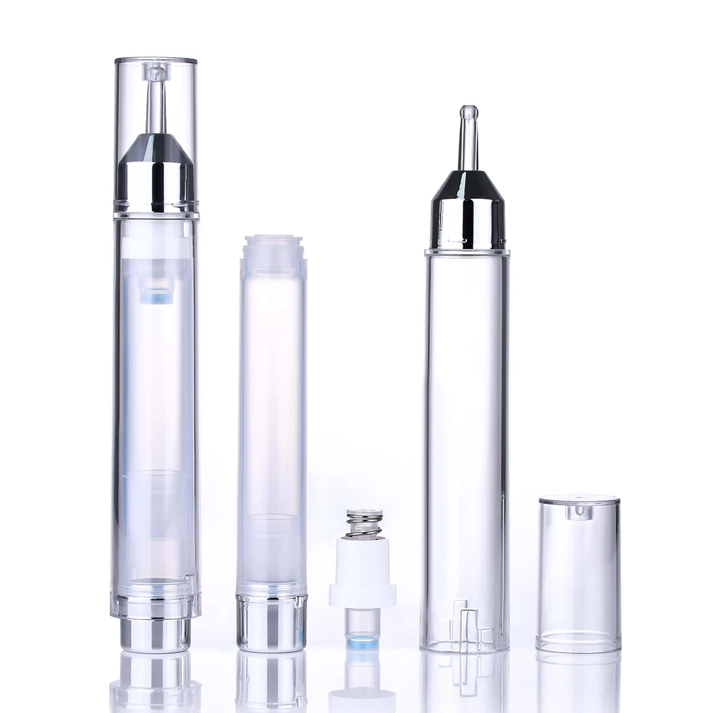 Empty Cosmetic Facial Essential Oil Packaging 5ml 10ml 15ml Eye Cream Lotion Plastic Syringe Bottle