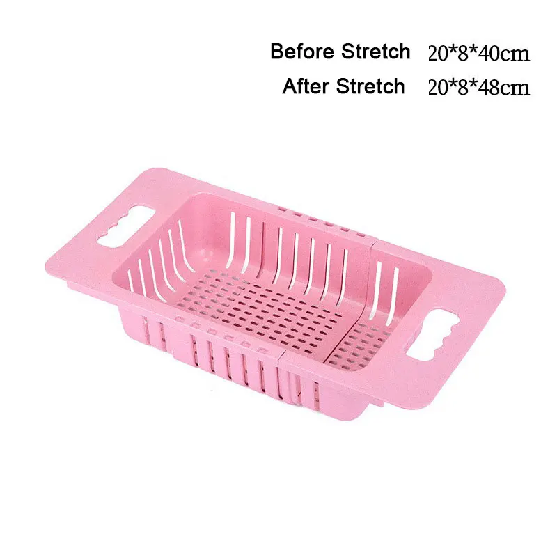 Multifunctional Plastic Drain Basket Straw Fruit Vegetable Refrigerator Scalable Storage Basket