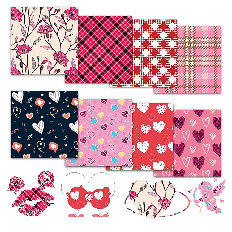 Custom Pink Infusible Ink Sheet Shirt Valentines Day Heat Transfer Prints Sublimation Paper For Mug